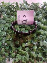 Pulseira de missangas marron tamanho médio
