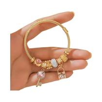Pulseira De Moda Feminina Com Contas, Estrela E Lua, Multi-elementos, Presente Para Viagens E Festas