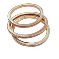 Pulseira de Molas Elásticas com 3 Unidades Disponível em Prata ou Dourado