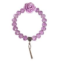 Pulseira de Nanã Buruque Cristal com Rosa Ibiri Umbanda Candomblé Pulseira de Nanã Buruque Cristal com Rosa Ibiri Umbanda Candomblé