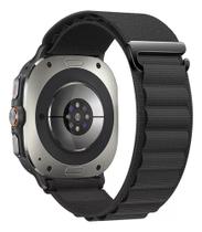 Pulseira De Nylon Alpinista Compativel Com Samsung Galaxy Watch Ultra 47mm Sm-l700 L705 - Preto