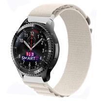 Pulseira de Nylon com Presilha para Gear S3 Classic Frontier e Galaxy Watch 46mm - Bege