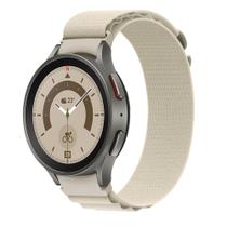 Pulseira de Nylon com Presilha Ridge Exclusiva para Galaxy Watch 4 Watch 5 - Bege - 123Smart