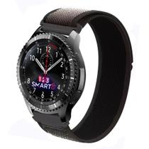 Pulseira de Nylon Nova para Gear S3 Classic Frontier e Galaxy Watch 46mm - Preto com Branco