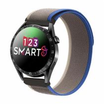 Pulseira de Nylon Nova para GT2 46mm e GT3 46mm - Cinza com Azul