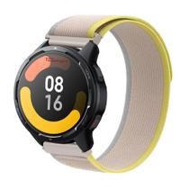 Pulseira de Nylon Nova para S1 / S1 Pro / S1 Active - Bege com Amarelo Pulseira de Nylon Nova para S1 / S1 Pro / S1 Active - Bege com Amarelo
