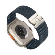 Pulseira De Nylon Para Apple Watch De 49mm 46mm 45mm 44mm 42mm 38mm 40mm 41mm Com Fivela Estilo