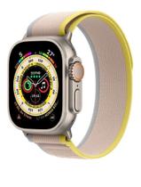 Pulseira de Nylon para iWatch 42mm / 44mm / 45mm / 49mm - Bege com Amarelo