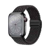 Pulseira De Nylon Trançada Compatível Com Apple Watch Série S10 46mm 44mm 40mm 45mm 49mm 41mm 38mm