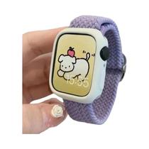 Pulseira De Nylon Trançada Fofa Coreana Para Apple Watch Compatível Com Séries 9 8 7 6 5 4 3 SE