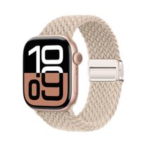 Pulseira De Nylon Trançada Para Apple Watch, Bracelete Magnético Compatível Com Série 7 6 5 4 3 2 1