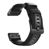 Pulseira de Nylon YOOSIDE para Garmin Fenix 5/6 - Preta
