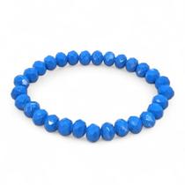 Pulseira de Ogum Cristal Azul Proteção e Delicadeza 7 cm