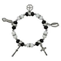 Pulseira De Orixá Omolú Obaluaê Umbanda Pingentes Em Metal