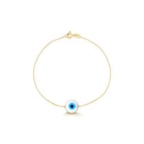Pulseira de Ouro 10k Olho Grego Pulseira de Ouro 10k Olho Grego