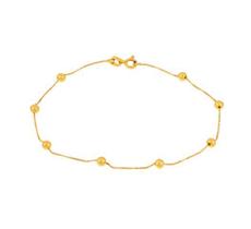 Pulseira de ouro 18 k malha veneziana com bolinhas Pulseira de ouro 18 k malha veneziana com bolinhas