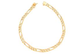 Pulseira de ouro 18k 3 x 1 19 cm