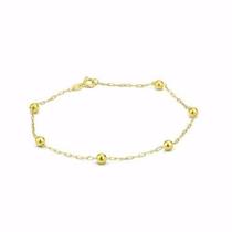 Pulseira De Ouro 18k Bolinha 5mm Pulseira De Ouro 18k Bolinha 5mm