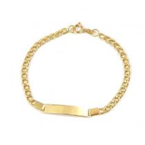 Pulseira de ouro 18k Chapa Infantil - Elegancy Joias Pulseira de ouro 18k Chapa Infantil - Elegancy Joias