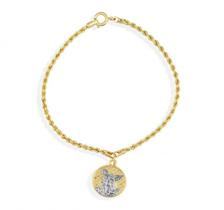 Pulseira de Ouro 18K COM MEDALHA 18cm