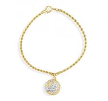 Pulseira de Ouro 18K COM MEDALHA 18cm