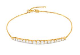 Pulseira de Ouro 18k com Moissanite