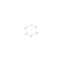 Pulseira De Ouro 18k Elo Português e Pets Com 19cm