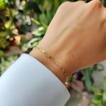 Pulseira de ouro 18k Elos Coffee 19Cm