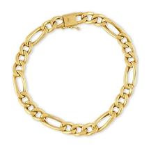 Pulseira de Ouro 18K Fígaro 3 x 1 21cm 5,5mm a 7,5mm (Media)