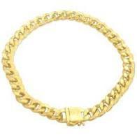 Pulseira de Ouro 18K Groumet 21cm 3,00mm a 4,5mm (fina)