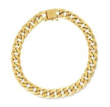 Pulseira de Ouro 18K Groumet 21cm 5,50mm a 8,5 mm ( media )