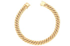 Pulseira de ouro 18k Grumet 19cm