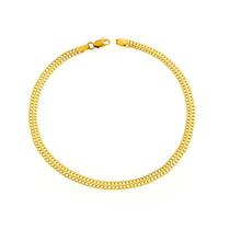 Pulseira de Ouro 18K Lacraia 19cm 5,70mm a 8,00mm Fina