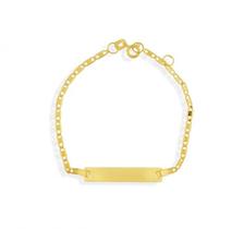 Pulseira de ouro 18k Piastrine chapinha Infantil