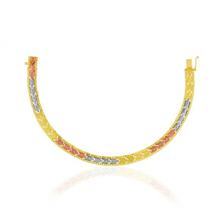 Pulseira de Ouro 18k Taparella Tricolor Setas Pulseira de Ouro 18k Taparella Tricolor Setas