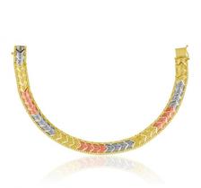 Pulseira de Ouro 18k Taparella Tricolor Setas Pulseira de Ouro 18k Taparella Tricolor Setas