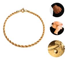 Pulseira De Ouro 18k Unissex Minimalista - Exclusiva Trançada Luxo Poder Pulseira De Ouro 18k Unissex Minimalista - Exclusiva Trançada Luxo Poder