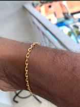 Pulseira de Ouro Cadeado Pulseira de Ouro Cadeado