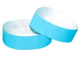 Pulseira De Papel Para Identificação Azul Com 100 Unidades