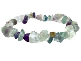 Pulseira De Pedra Fluorita Em Cascalho