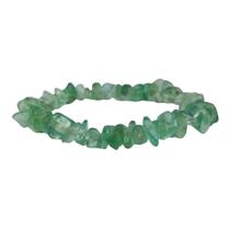 Pulseira De Pedra Fluorita Verde Em Cascalho