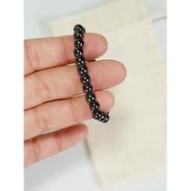 Pulseira de pedra natural Hematita 6mm Infantil 13 cm Pulseira de pedra natural Hematita 6mm Infantil 13 cm
