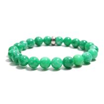 Pulseira De Pedra Natural Jade Imperial Verde Purificação