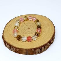 Pulseira de Pedra Natural Quartzo Morango