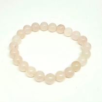 Pulseira de Pedra Natural Quartzo Rosa de 8 mm PEDRA DO AMOR