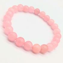 Pulseira de Pedra Quartzo Rosa - Unissex