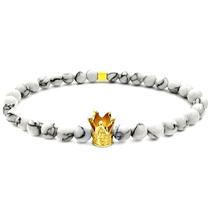 Pulseira De Pedras Brancas Masculina