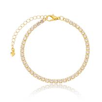 Pulseira de Pedras de Zircônias Semi Joia Banhado Ouro 18k Pulseira de Pedras de Zircônias Semi Joia Banhado Ouro 18k