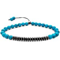 Pulseira De Pedras Masculina Azul Turquesa