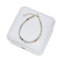 Pulseira De Pedras Naturais De 3MM Para Mulheres, Conjunto De Joias Luxuosas, Turmalina, Presente